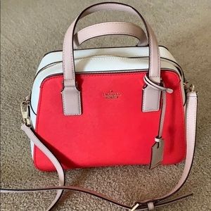 NWOT Kate Spade Coral/Beige Crossbody